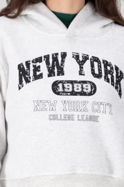 Sudadera corta new york
