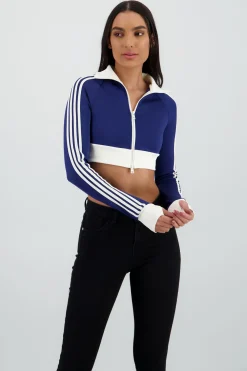 Sudadera deportivo crop detalle raya