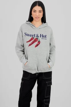 Sudadera estampado sweet & hot