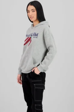 Sudadera estampado sweet & hot