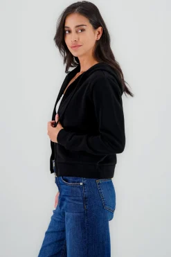 Sudadera larga con cierre