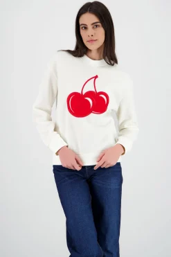 Sudadera oversize cereza textura