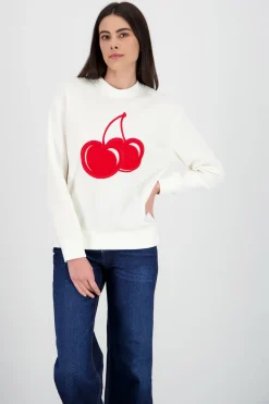 Sudadera oversize cereza textura