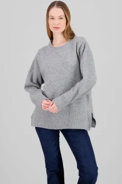 Sueter cuello redondo oversized liso