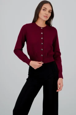 Sueter liso con botones