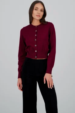 Sueter liso con botones