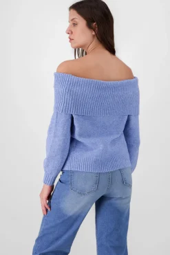 Sueter liso hombros caidos