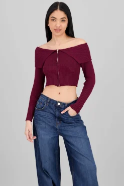 Sueter manga larga cierre