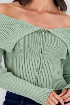 Sueter manga larga cierre