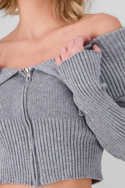 Sueter manga larga cierre