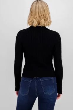 Sueter manga larga tejido cuello