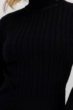 Sueter manga larga tejido cuello