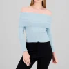 Sueter off shoulder tejido de punto