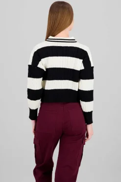 Sueter rayas cuello polo