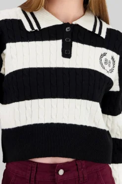 Sueter rayas cuello polo