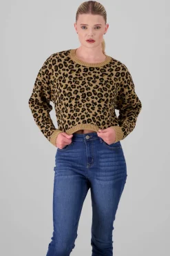 Sueter tejido animal print