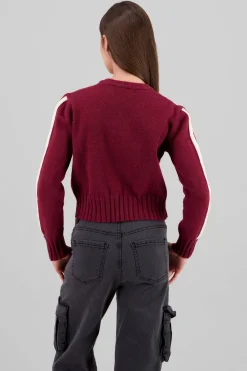 Sueter tejido contraste