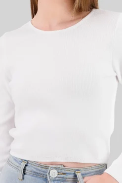 Sueter tejido cuello redondo