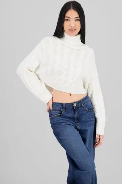 Sueter tejido detalle textra cuello