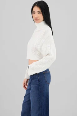 Sueter tejido detalle textra cuello