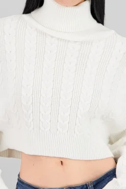 Sueter tejido detalle textra cuello