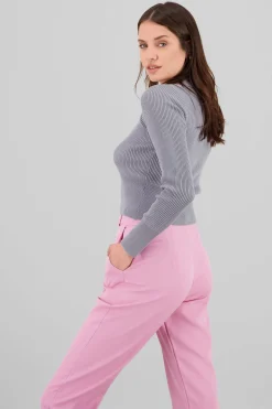 Sueter tejido ligero crop