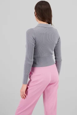 Sueter tejido ligero crop