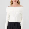 Sueter tejido off shoulder