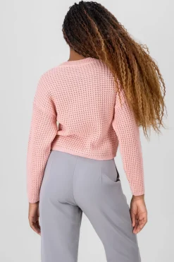 Suéter tejido corto