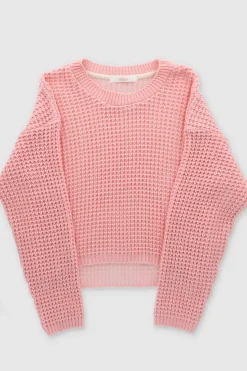 Suéter tejido corto