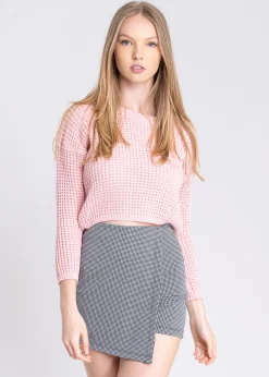 Suéter tejido corto