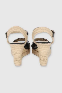 Tacón cuña tiras anchas cruzadas crack