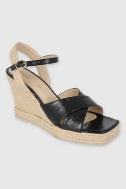 Tacón cuña tiras anchas cruzadas crack