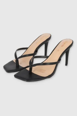 Tacón pata de gallo tiras transparente