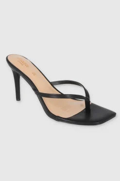 Tacón pata de gallo tiras transparente