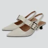 Tacón puntal kitten slingback hebilla