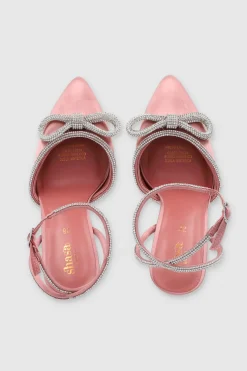 Tacón puntal moño brillos