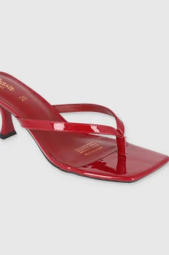 Tacón tira pata de gallo charol