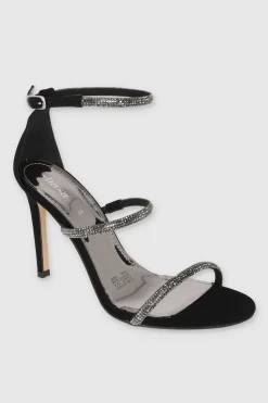 Tacón tiras delgadas brillos