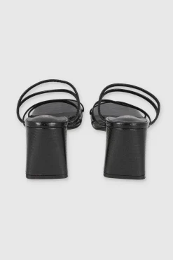 Tacón tiras delgadas croco mini