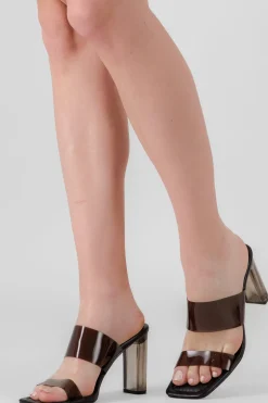 Tacón Transparente Bloque