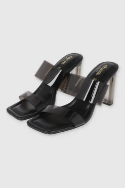 Tacón Transparente Bloque