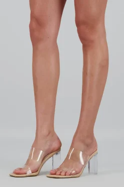 Tacón Transparente Bloque