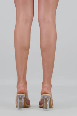 Tacón Transparente Bloque