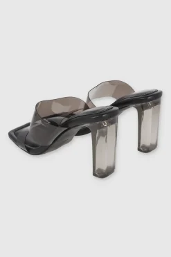 Tacón Transparente Bloque