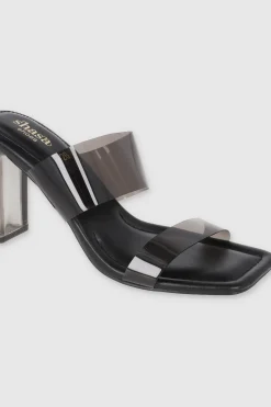 Tacón Transparente Bloque