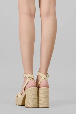 Tacón Yute Cruzado