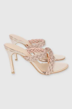 Tacon doble trenza brillos