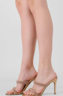 Tacon doble trenza brillos