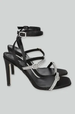 Tacon tiras brillos hebillas